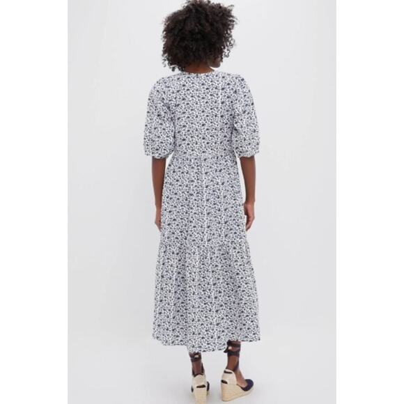 SZ BLOCKPRINT Exclusive Navy Ditsy Print Gaia Dress Size XS NWT Retail $288 - Picture 4 of 6